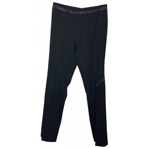 Pre-owned Bally Leather Slim Pants In Black