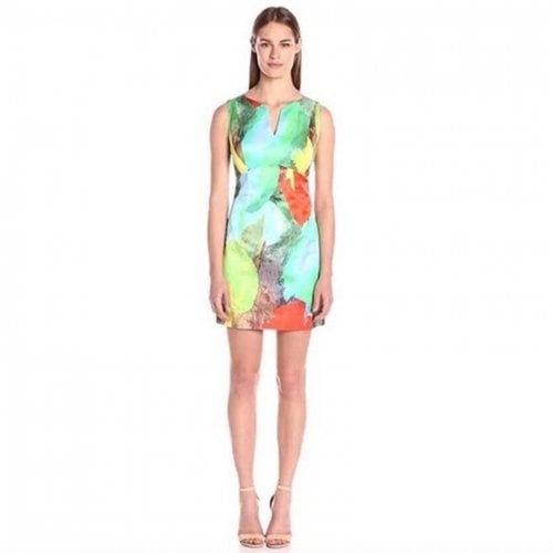 Pre-owned Milly Silk Mini Dress In Green