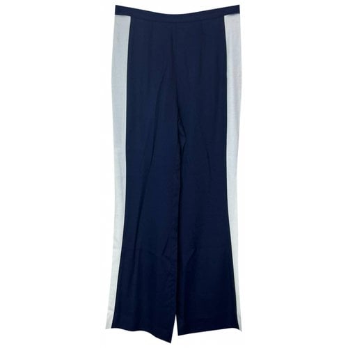 Pre-owned Reformation Trousers In Blue