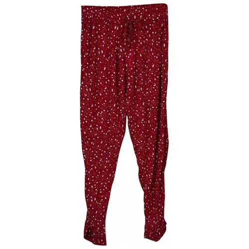 Pre-owned Poupette St Barth Straight Pants In Red