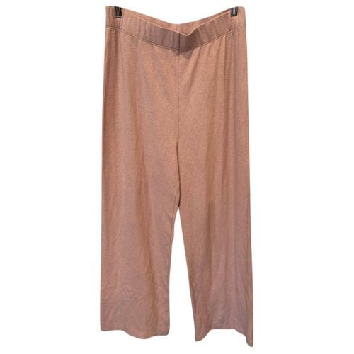 Pre-owned Reformation Straight Pants In Pink
