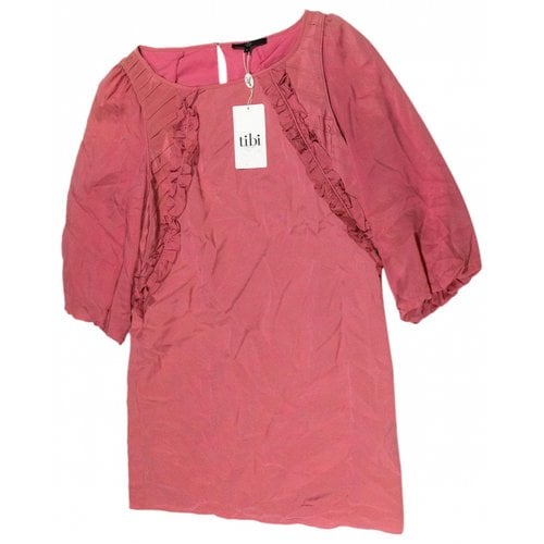 Pre-owned Tibi Silk Mini Dress In Pink