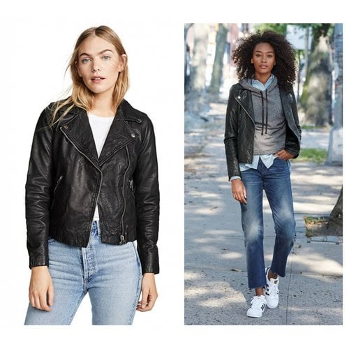 Pre-owned Madewell Leather Biker Jacket In Other