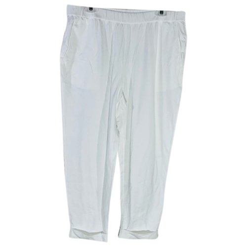 Pre-owned Eileen Fisher Trousers In White