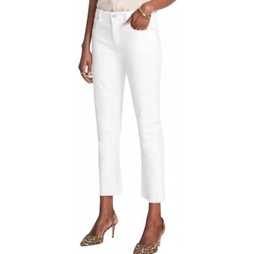 Pre-owned Ann Taylor Straight Jeans In White