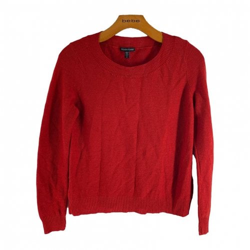 Pre-owned Eileen Fisher Wool Jumper In Red