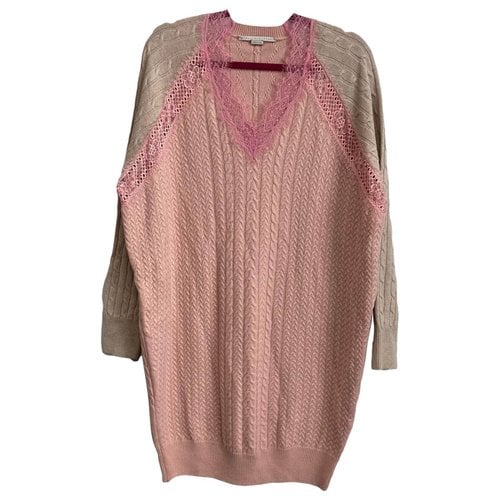 Pre-owned Stella Mccartney Wool Mini Dress In Pink