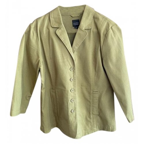 Pre-owned Eileen Fisher Jacket In Green