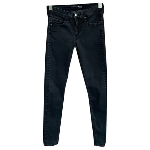 Pre-owned Veronica Beard Slim Jeans In Black