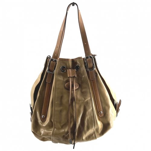 Pre-owned Tod's Leather Crossbody Bag In Beige