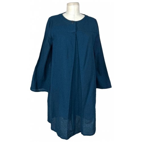 Pre-owned Apc Wool Mini Dress In Blue