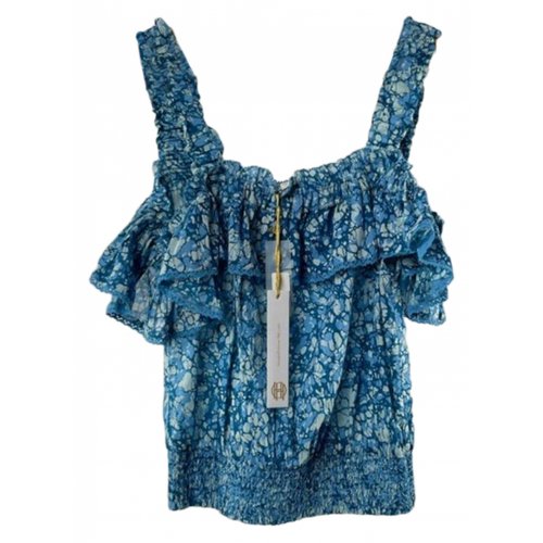 Pre-owned House Of Harlow 1960 Blouse In Blue