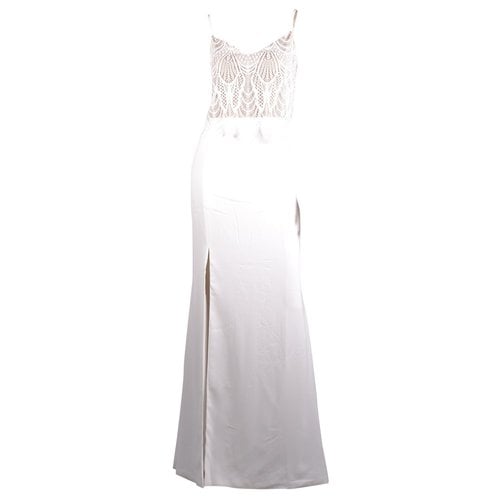 Pre-owned Dress The Population Lace Maxi Dress In White