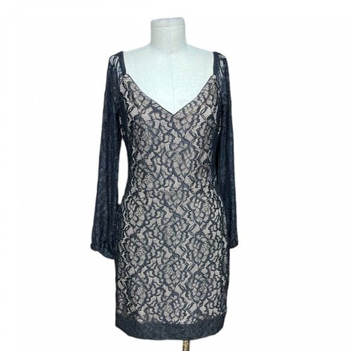 Pre-owned Dress The Population Lace Dress In Black