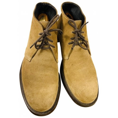 Pre-owned Kenneth Cole Boots In Yellow