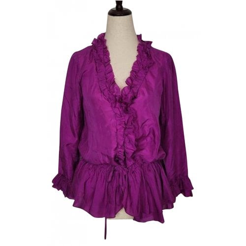 Pre-owned Rebecca Taylor Silk Blouse In Purple