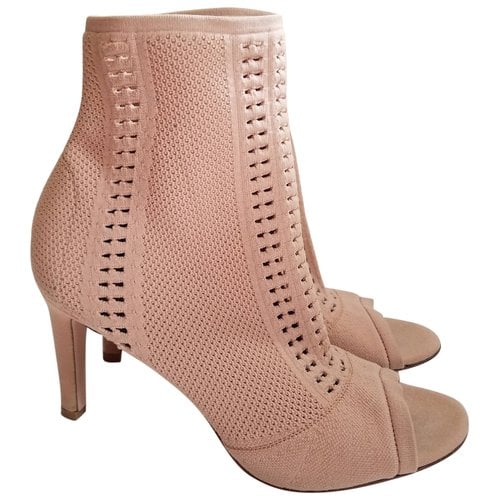 Pre-owned Gianvito Rossi Leather Ankle Boots In Pink