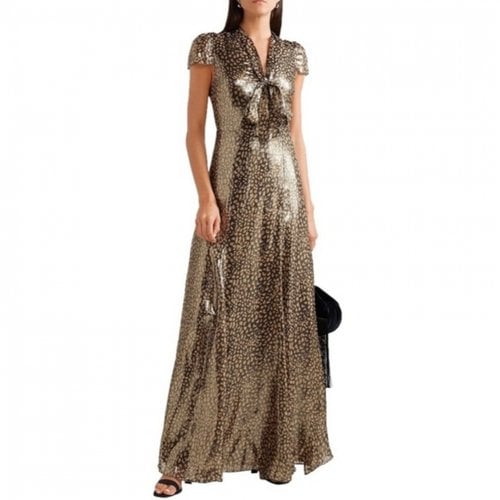 Pre-owned Alice And Olivia Silk Maxi Dress In Gold