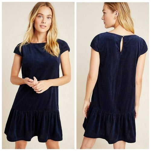Pre-owned Anthropologie Mini Dress In Blue