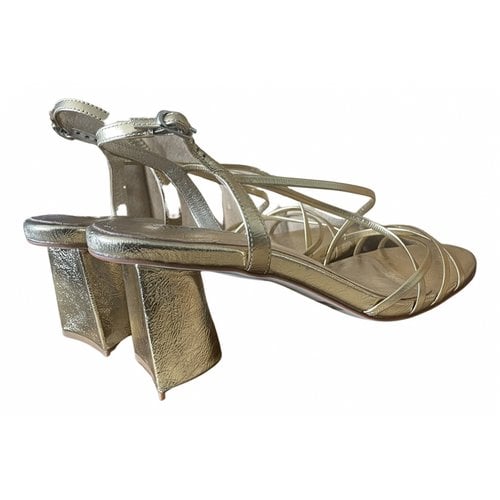 Pre-owned Jeffrey Campbell Leather Sandal In Gold