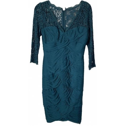 Pre-owned Adrianna Papell Lace Mini Dress In Blue