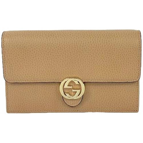 Pre-owned Gucci Leather Crossbody Bag In Beige