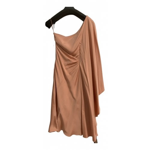 Pre-owned Alberta Ferretti Mid-length Dress In Camel