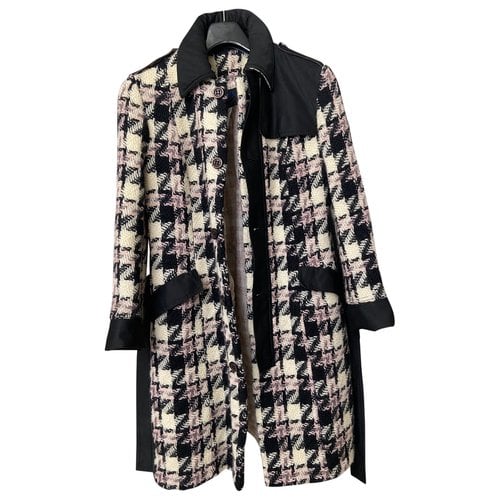 Pre-owned Christian Lacroix Epaulettes Wool Coat In Multicolour