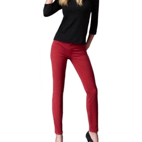 Pre-owned J Brand Slim Jeans In Red