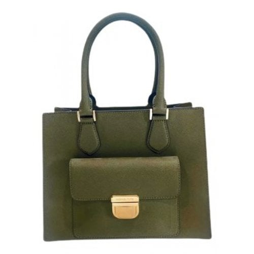 Pre-owned Michael Kors Bridgette Leather Tote In Green