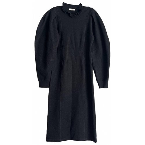 Pre-owned Ulla Johnson Wool Maxi Dress In Black