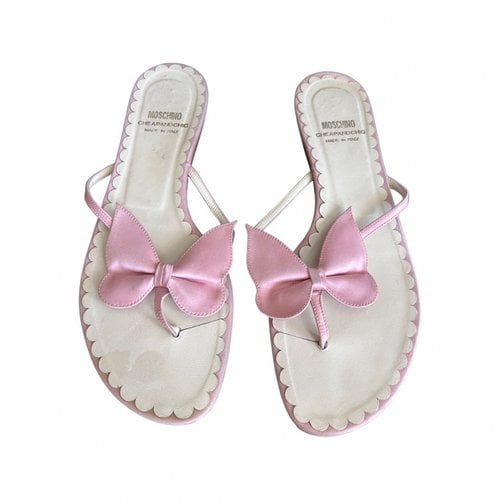 Pre-owned Moschino Cheap And Chic Leather Sandals In Pink
