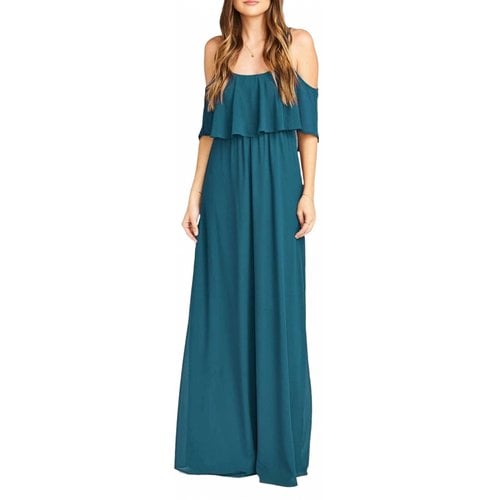 Pre-owned Show Me Your Mumu Maxi Dress In Green