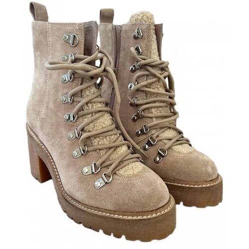 Pre-owned Jeffrey Campbell Faux Fur Lace Up Boots In Other
