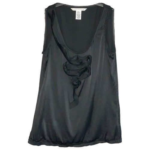 Pre-owned Diane Von Furstenberg Silk Camisole In Black
