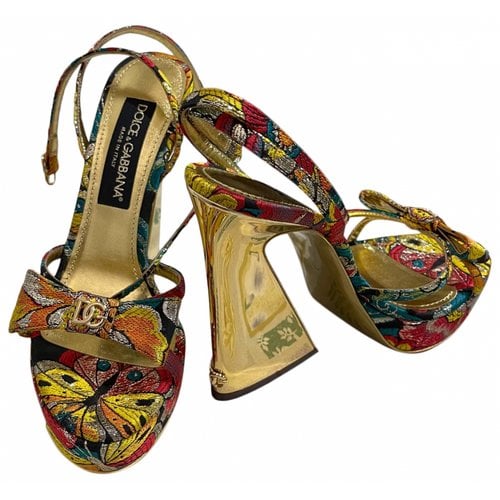 Pre-owned Dolce & Gabbana Cloth Sandals In Multicolour