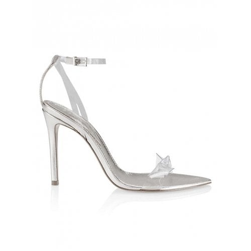 Pre-owned Schutz Leather Sandals In Silver