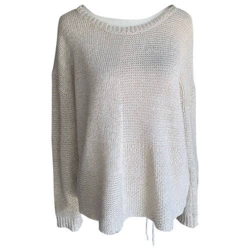Pre-owned Eileen Fisher Linen Jumper In White