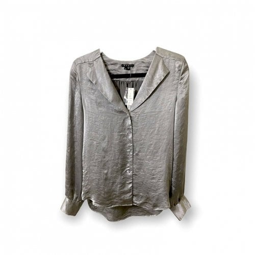 Pre-owned Theory Blouse In Silver