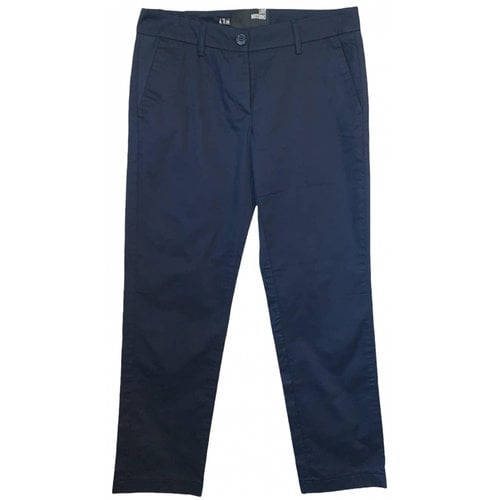 Pre-owned Moschino Love Slim Pants In Blue