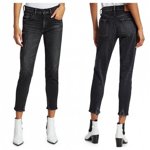 Pre-owned Moussy Slim Jeans In Black