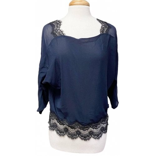 Pre-owned Sandro Lace Blouse In Blue