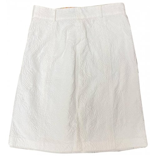Pre-owned Milly Mini Skirt In White