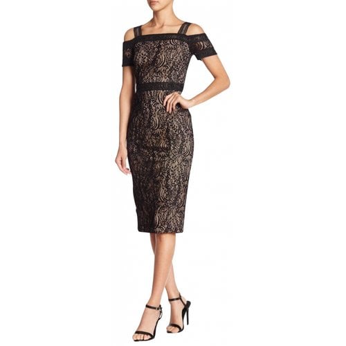Pre-owned Rachel Roy Lace Mid-length Dress In Black