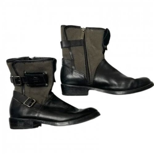 Pre-owned Harley Davidson Leather Boots In Black