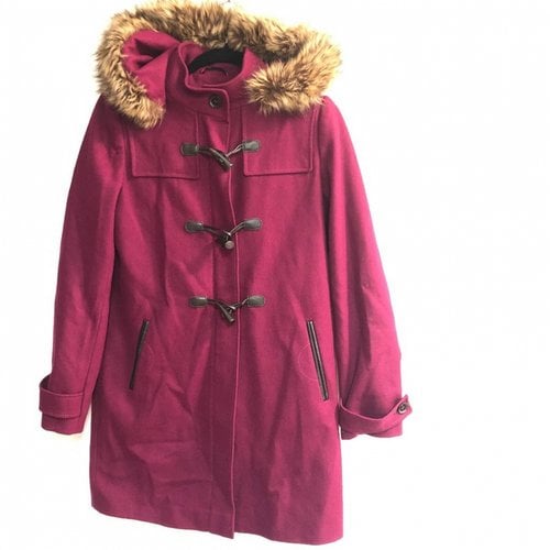 Pre-owned Tommy Hilfiger Wool Peacoat In Pink