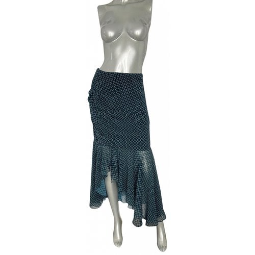 Pre-owned C/meo Collective Mid-length Skirt In Blue