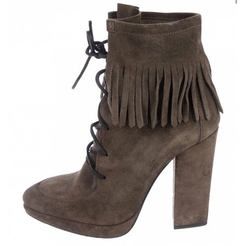 Pre-owned Giuseppe Zanotti Lace Up Boots In Brown