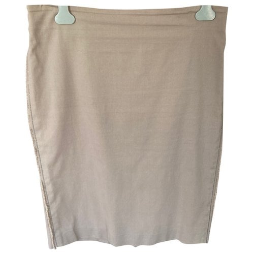 Pre-owned Brunello Cucinelli Mid-length Skirt In Beige