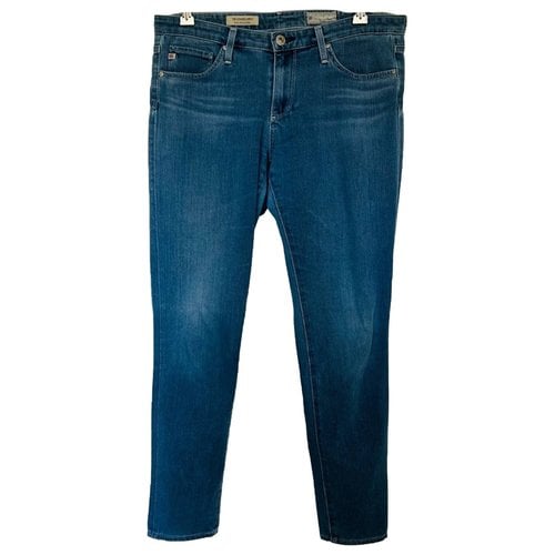 Pre-owned Ag Slim Jeans In Blue